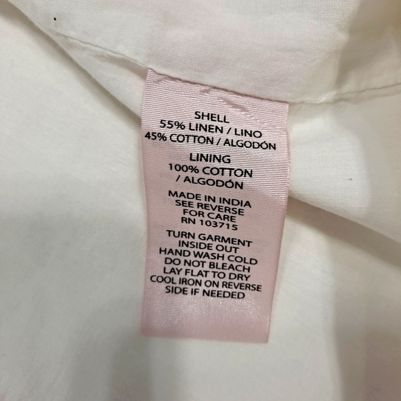 Nanette Lepore White Embroidered Linen Cropped Jacket - Picture 6 of 9